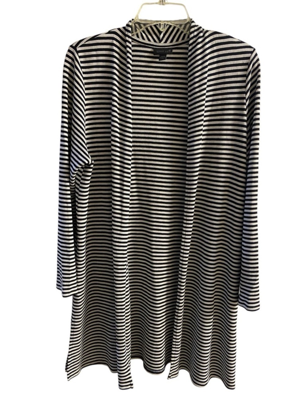 J Jill Wearever Collection Open front cardigan black white LP